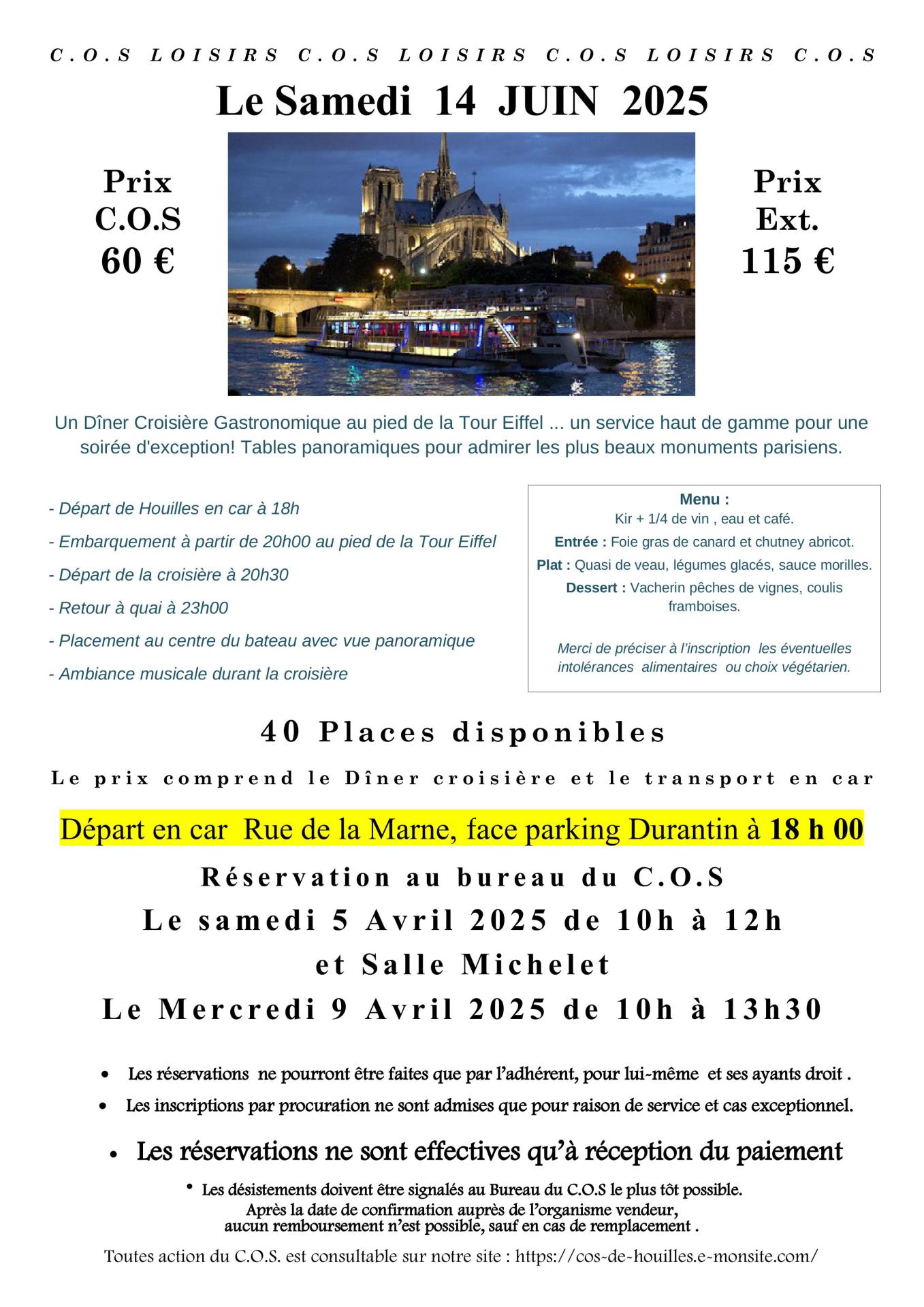 Affiche croisiere paris