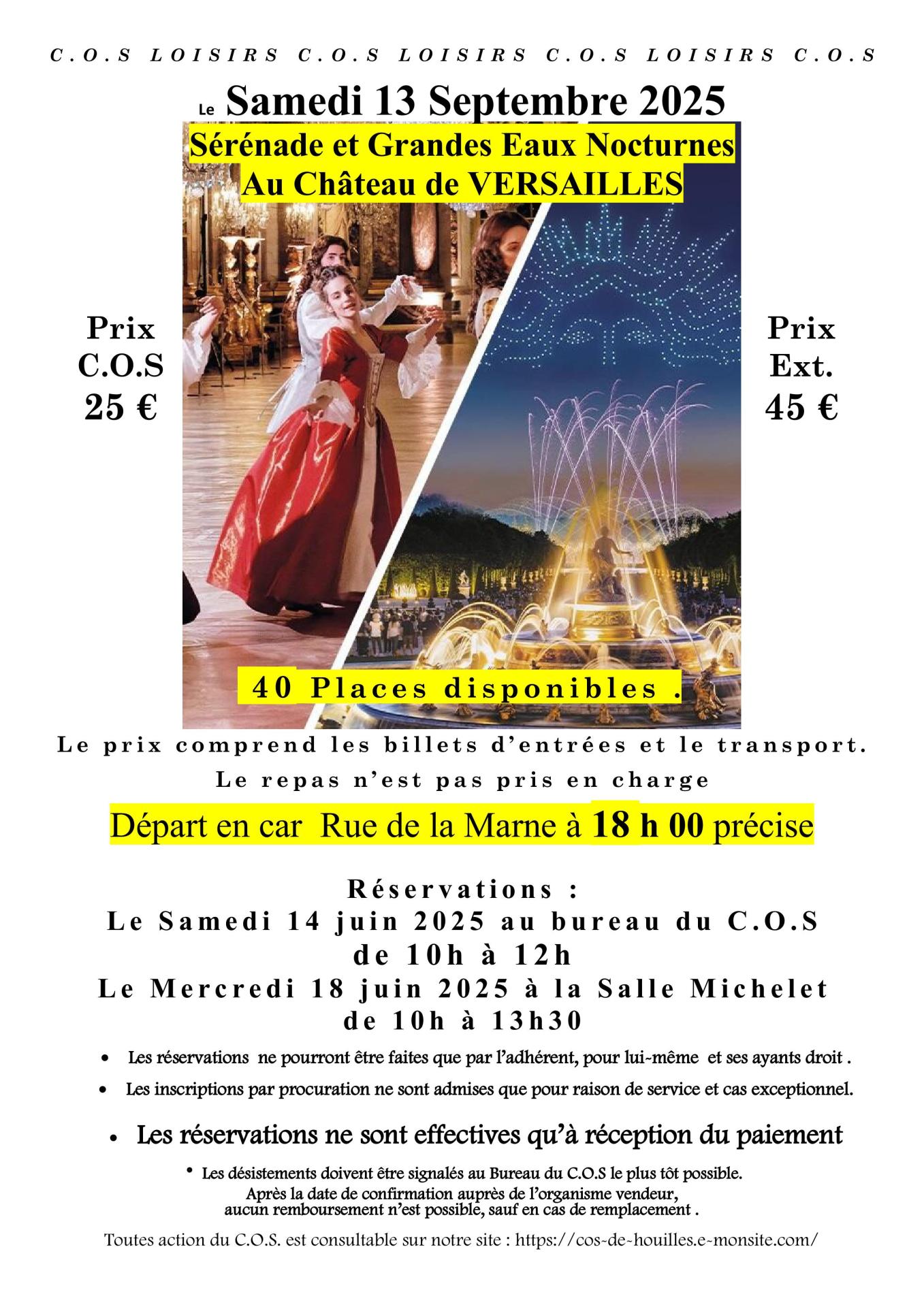 Affiche grandes eaux versailles